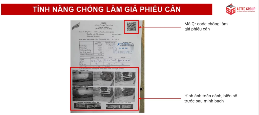 Chống làm giả phiếu cân Chống làm giả phiếu cân