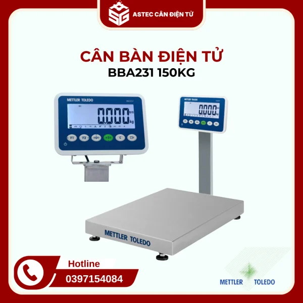 Cân bàn điện tử BBA231- 150kg - ASTEC Cân điện tử