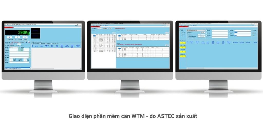 Giao diện phần mềm cân WTM do ASTEC sản xuất
