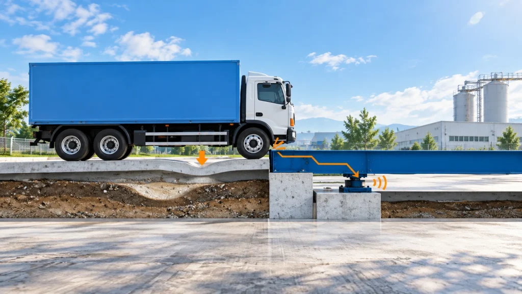 Lún nền đường dẫn và bậc tiếp giáp với bàn cân có thể làm tăng va đập khi phương tiện lên cân.